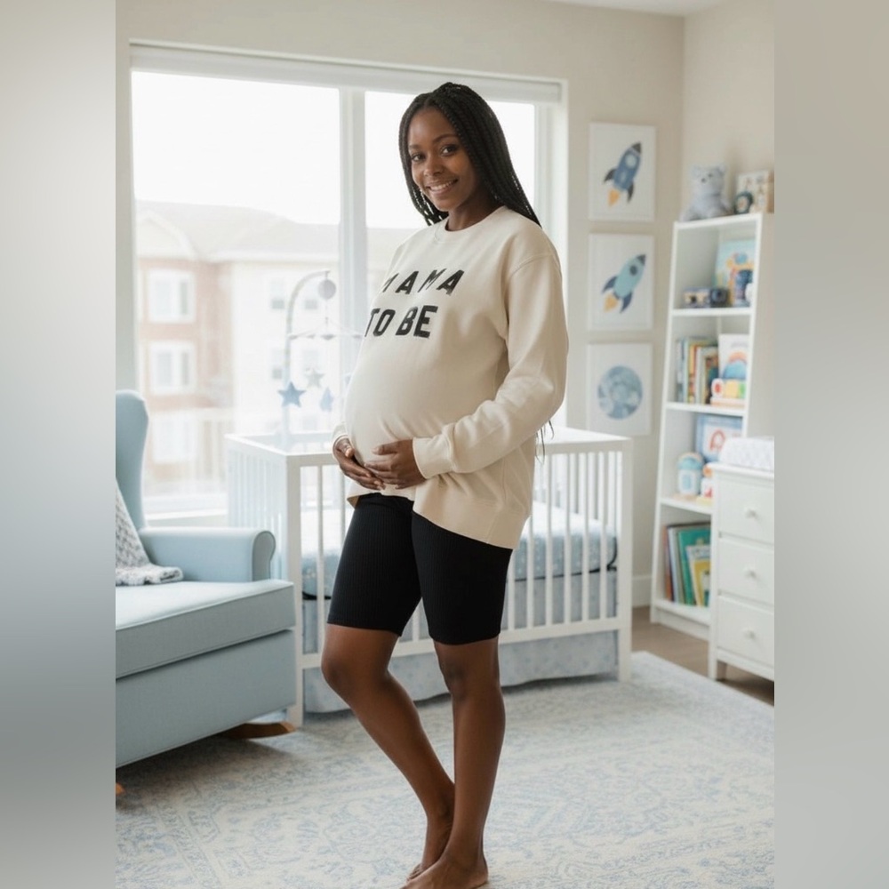 Bump-Ready Isabel Maternity by Ingrid & Isabel Crewneck & Shorts NWT Sie XXL - Picture 2 of 3